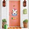 Easter Decoration Wood Door Wall Signs, Wooden Wreaths Front Door Sign Bunny Rabbit Sign Egg Carrot Ornaments Hanging Crafts for Spring Home Farmhouse Party Porch Wall Decor